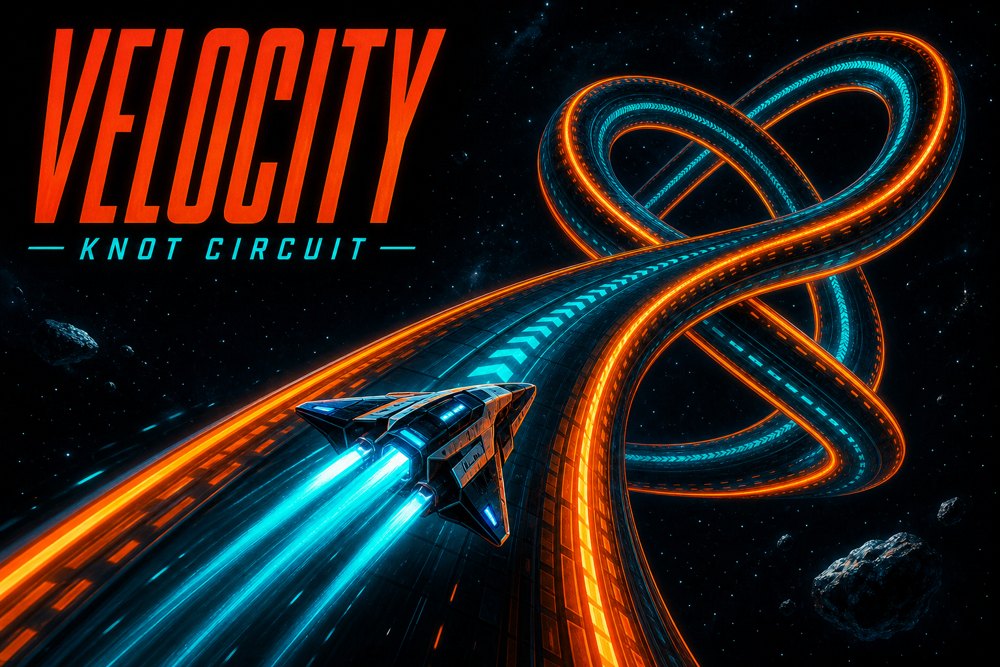 VELOCITY — a magnetic craft racing a glowing knot circuit